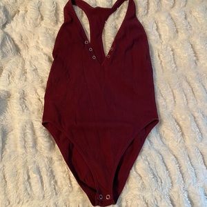 Maroon bodysuit